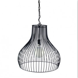 Oriel Lighting-Gabby 45cm Wire Pendant - Black & White